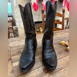 Excellent condition dark brown Lucchese 1883 Mad Goat Cowboy Boots